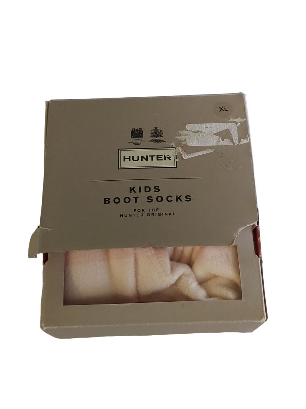 Hunter kids pink boot socks size XL
